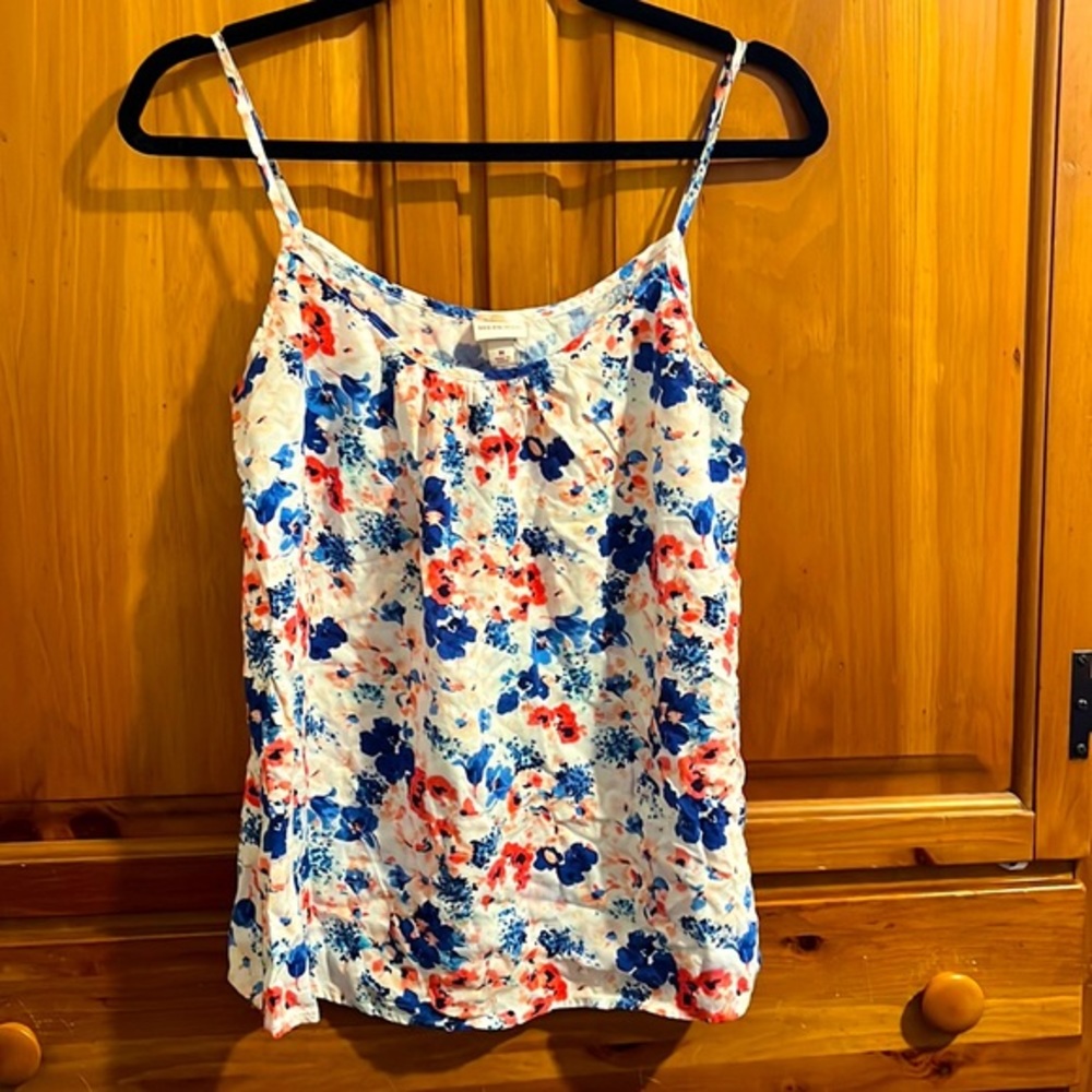 Merona Red and Blue Floral Tank Top 🌸